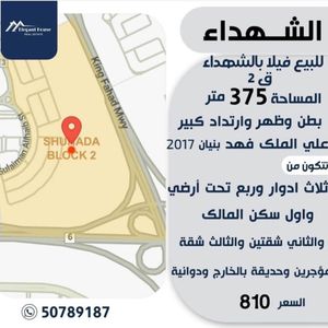 بيت للبيع في الشهداء