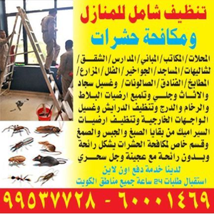 أعمال تنظيف منازل ٩٩٥٣٧٧٢٨